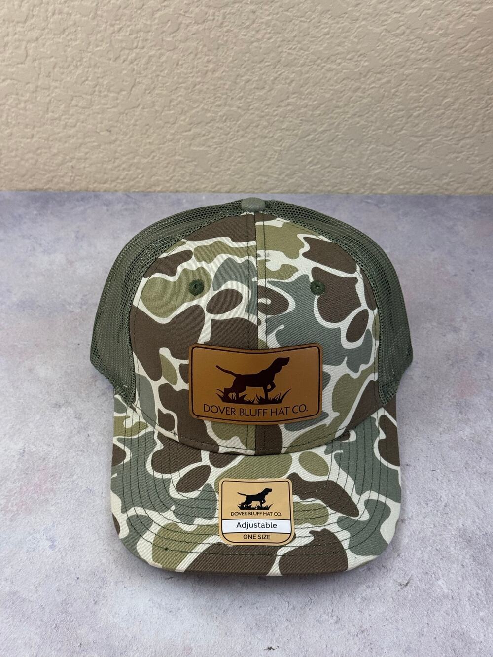 Dover Bluff Hat Co. Hat Cap Camo Dog Adjustable One Size NEW -a